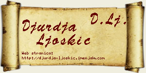 Đurđa Ljoskić vizit kartica